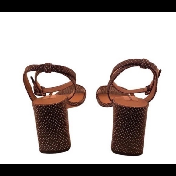 Antonio Melani | Black & White Polka Dot 4” Block Heels Leather Sole | Size 9.5 - Picture 5 of 11